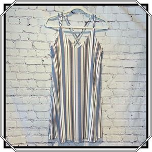 Xhilaration Knee Length Striped Sleeveless Dress Size Small
